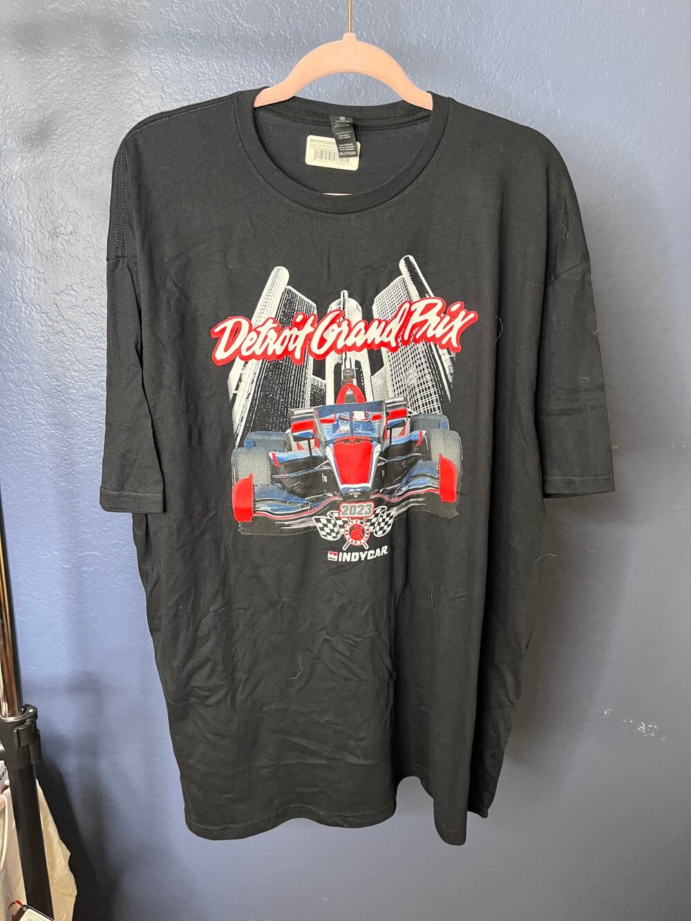 Detroit Grand Prix 2023 IndyCar Black Graphic T-Shirt Men’s 2XL New With Tags